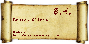 Brusch Alinda névjegykártya